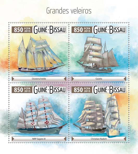 Tall ships - Issue of Guinée-Bissau postage stamps