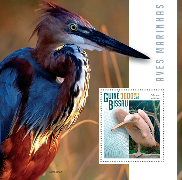 Marine birds - Issue of Guinée-Bissau postage stamps