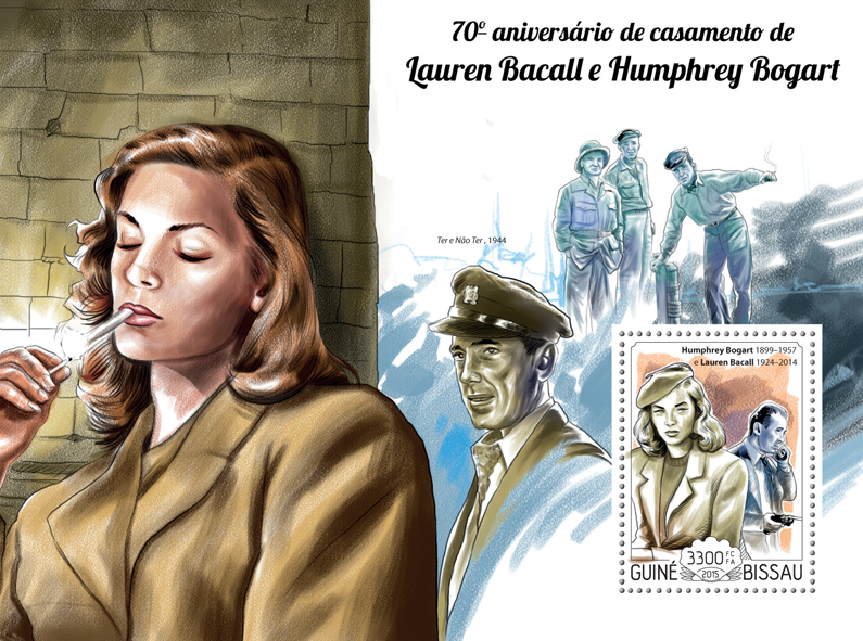 H. Bogart and L. Bacall - Issue of Guinée-Bissau postage stamps