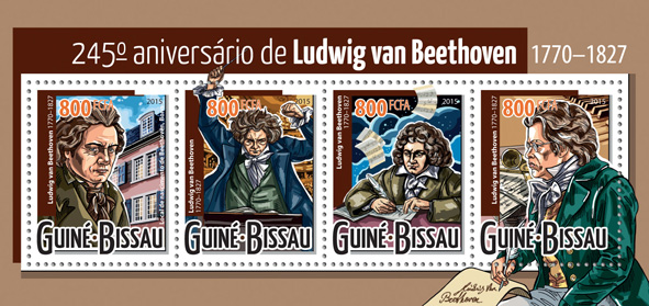 Ludwig van Beethoven - Issue of Guinée-Bissau postage stamps