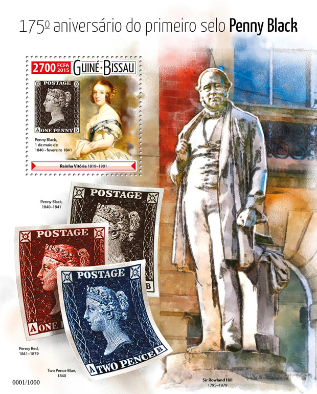 Penny Black stamp - Issue of Guinée-Bissau postage stamps
