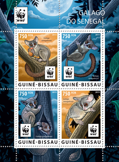 WWF – Galago (set) - Issue of Guinée-Bissau postage stamps