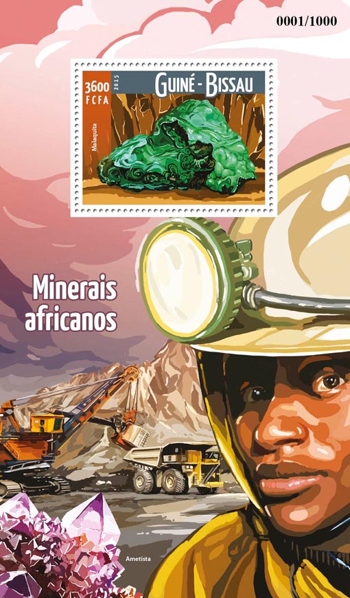 Minerals - Issue of Guinée-Bissau postage stamps