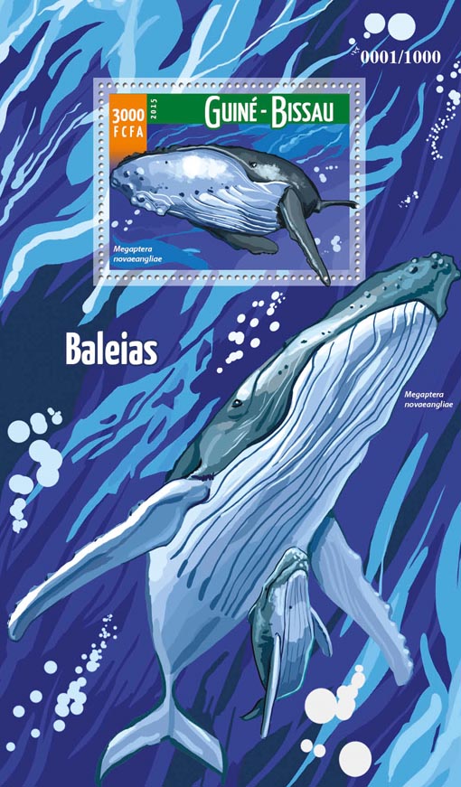 Whales - Issue of Guinée-Bissau postage stamps