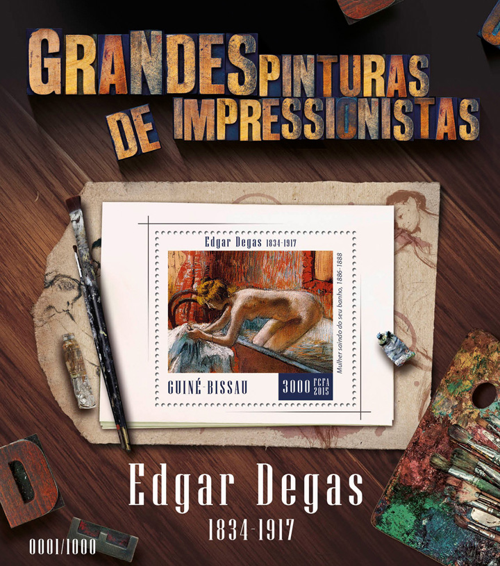 Edgar Degas - Issue of Guinée-Bissau postage stamps