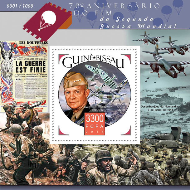 World war II - Issue of Guinée-Bissau postage stamps