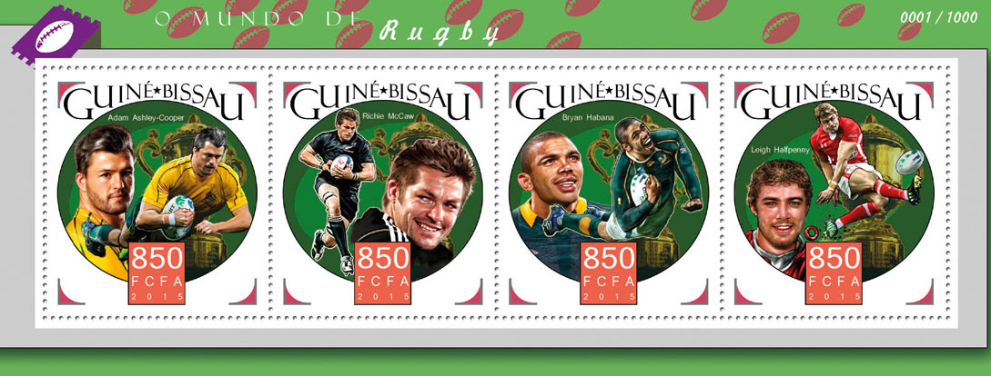 Rugby - Issue of Guinée-Bissau postage stamps
