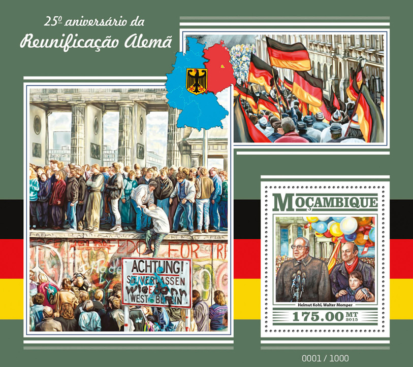 German reunification - Issue of Guinée-Bissau postage stamps
