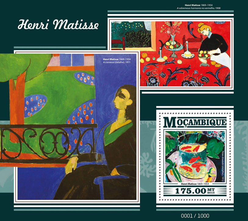Henri Matisse - Issue of Guinée-Bissau postage stamps