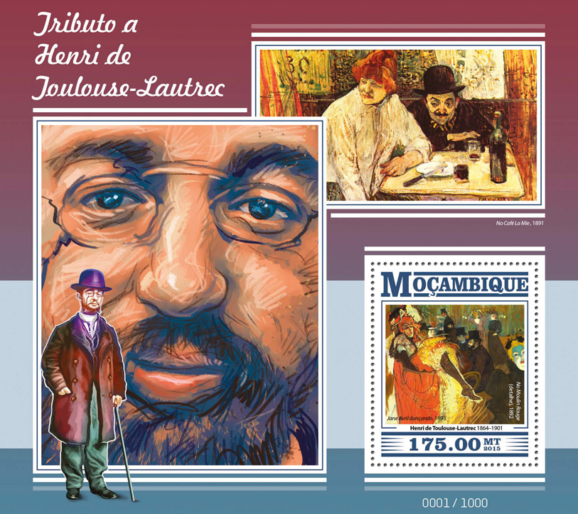 Henri de Toulouse-Lautrec - Issue of Guinée-Bissau postage stamps