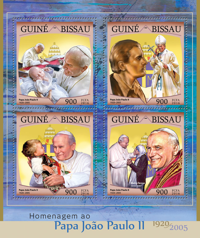 Tribute to John Paul II - Issue of Guinée-Bissau postage stamps