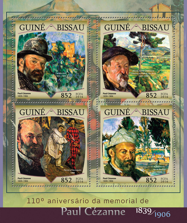Paul Cezanne - Issue of Guinée-Bissau postage stamps