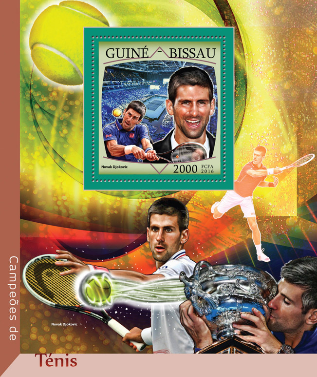 Tennis - Issue of Guinée-Bissau postage stamps