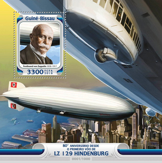 Zeppelin - Issue of Guinée-Bissau postage stamps