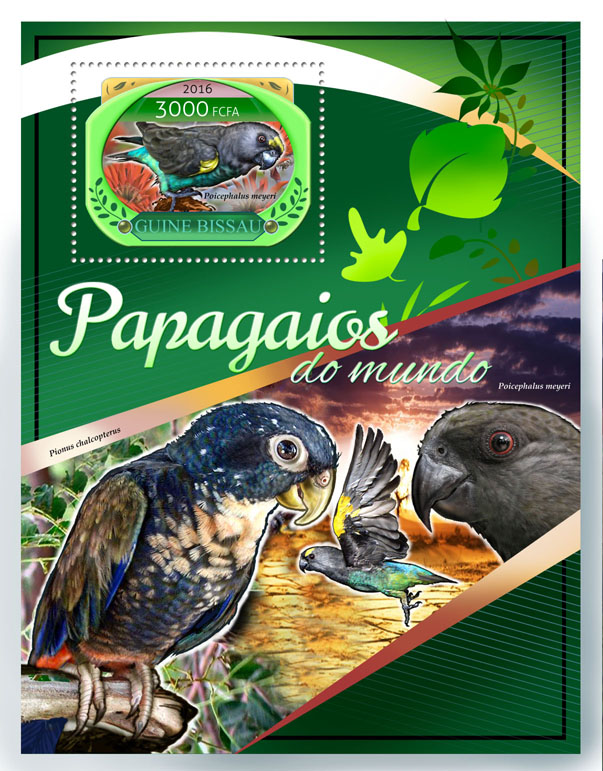 Parrots - Issue of Guinée-Bissau postage stamps