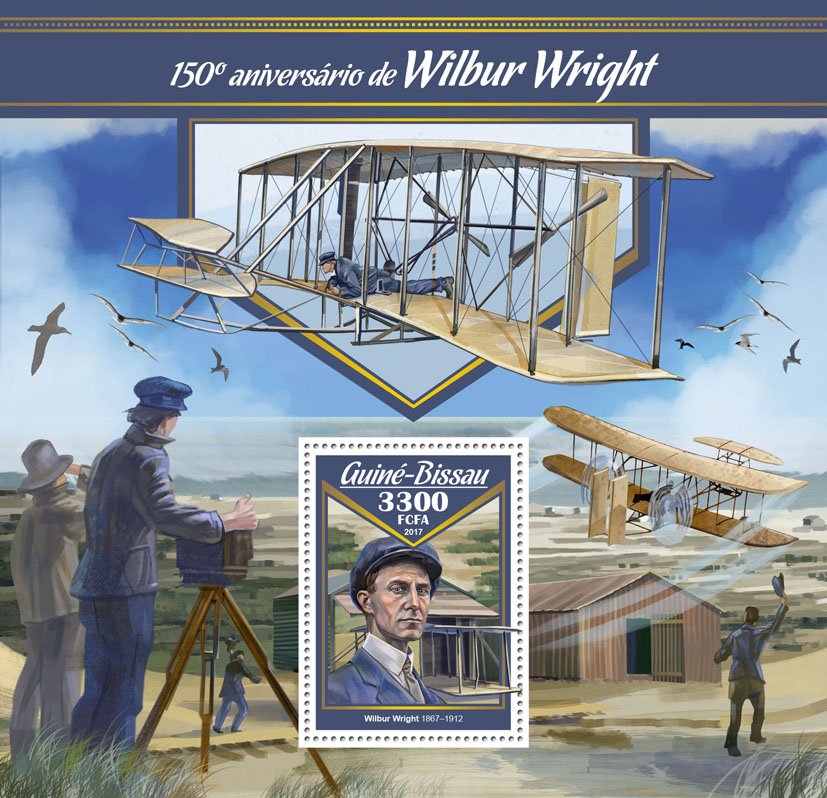 Wilbur Wright - Issue of Guinée-Bissau postage stamps