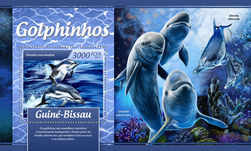 Dolphins - Issue of Guinée-Bissau postage stamps