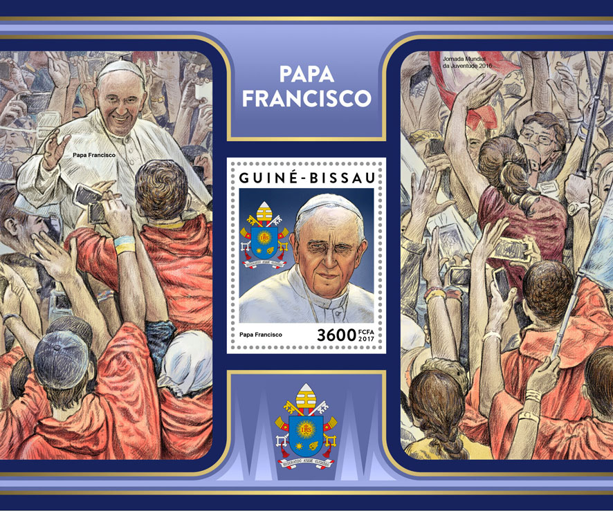 Pope Francis - Issue of Guinée-Bissau postage stamps