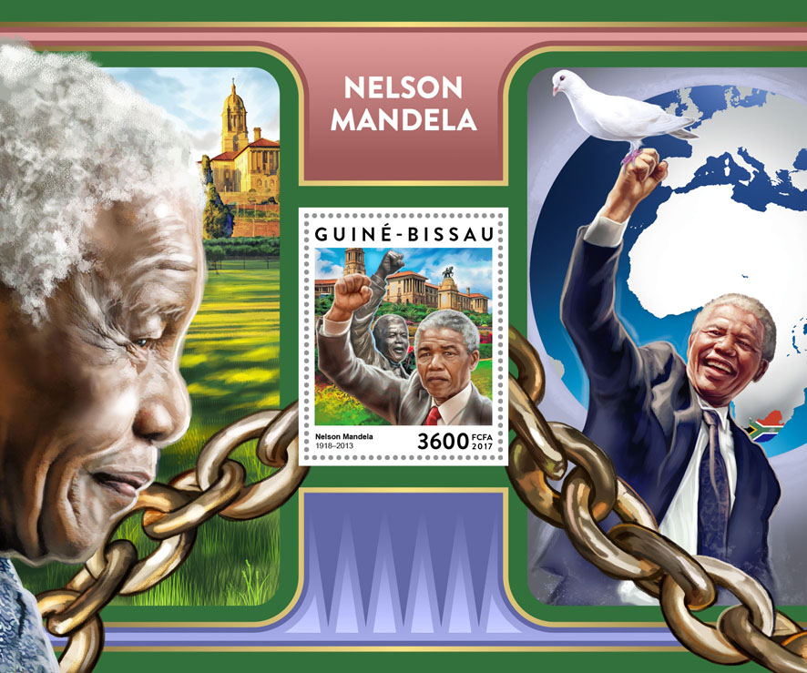 Nelson Mandela - Issue of Guinée-Bissau postage stamps