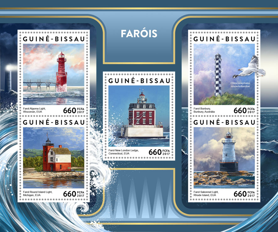 Lighthouse - Issue of Guinée-Bissau postage stamps