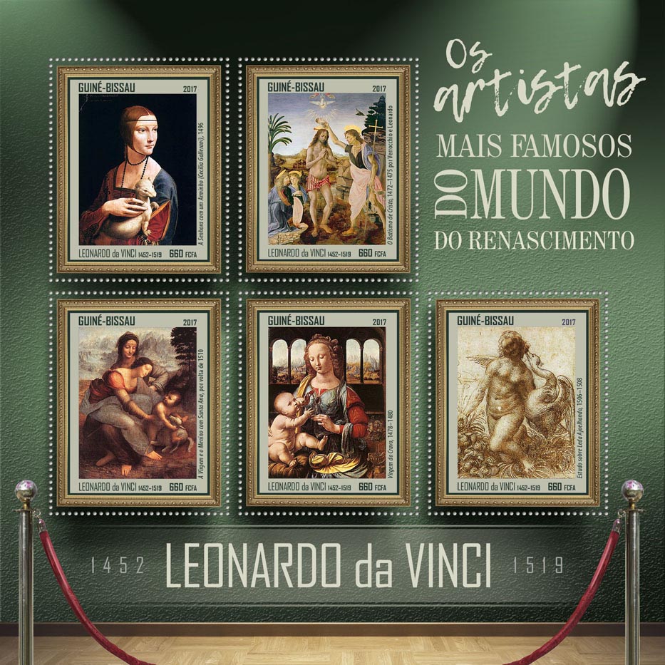 Leonardo da Vinci - Issue of Guinée-Bissau postage stamps