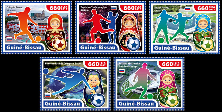 Football - Issue of Guinée-Bissau postage stamps