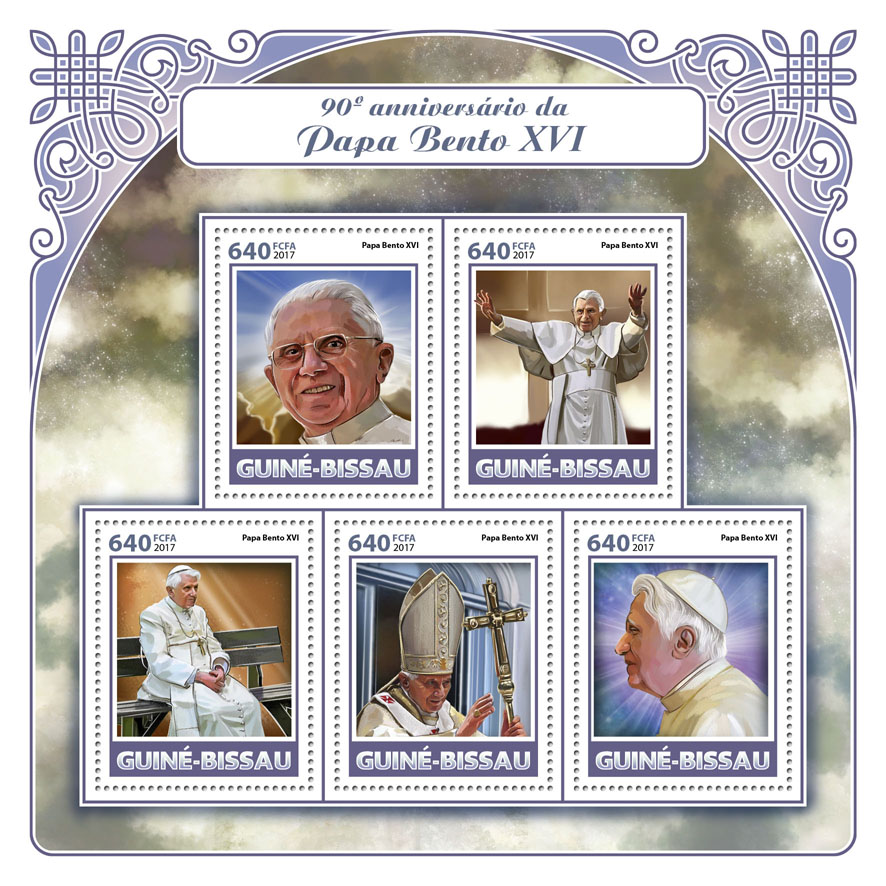 Pope Benedict XVI - Issue of Guinée-Bissau postage stamps