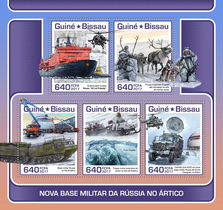 Military base of Russia - Issue of Guinée-Bissau postage stamps