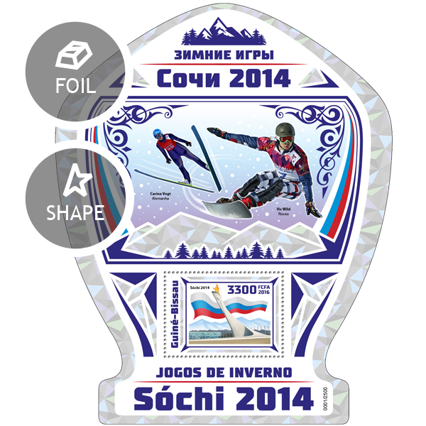 Sochi Winter Games - Issue of Guinée-Bissau postage stamps
