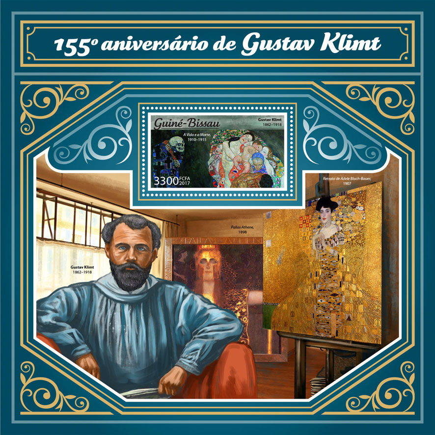 Gustav Klimt - Issue of Guinée-Bissau postage stamps
