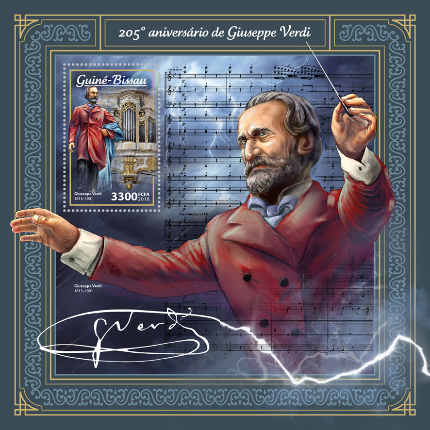 Giuseppe Verdi - Issue of Guinée-Bissau postage stamps