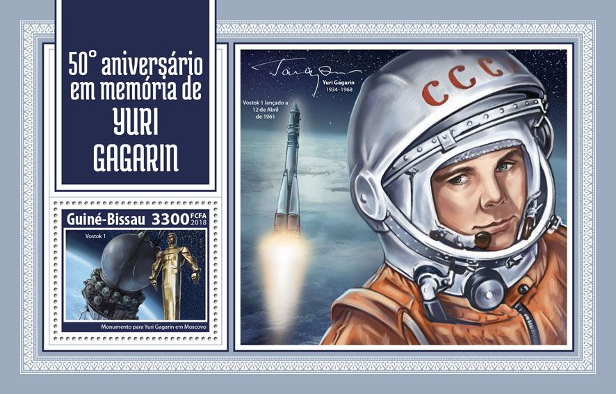 Yuri Gagarin - Issue of Guinée-Bissau postage stamps