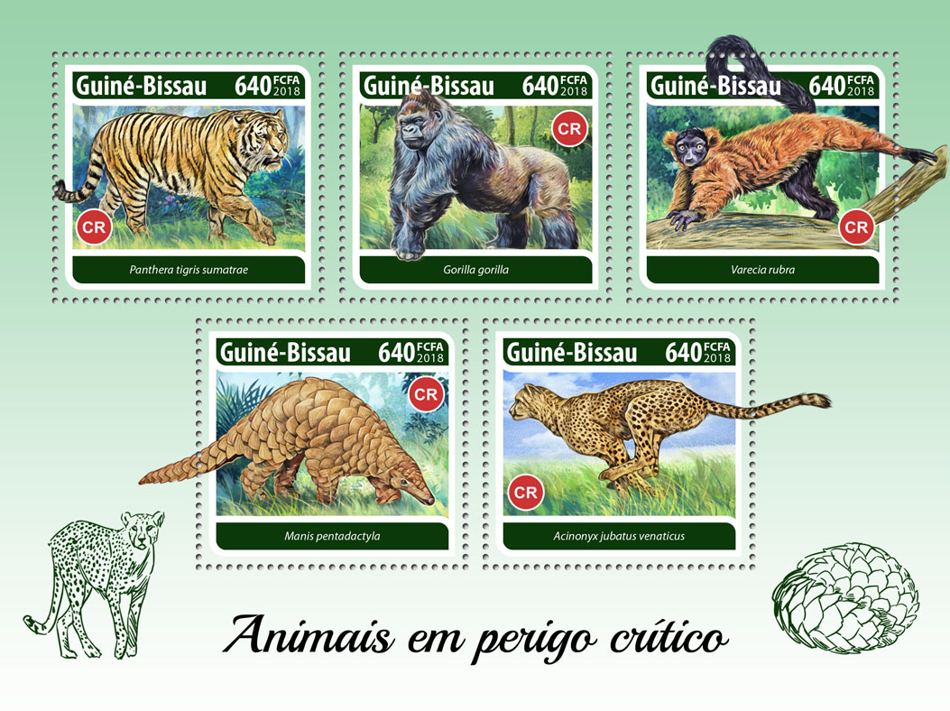 Endangered species - Issue of Guinée-Bissau postage stamps