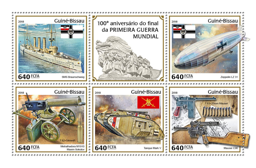 World War I - Issue of Guinée-Bissau postage stamps