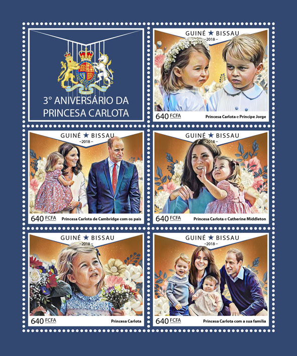 Princess Charlotte - Issue of Guinée-Bissau postage stamps
