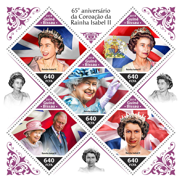 Queen Elizabeth II - Issue of Guinée-Bissau postage stamps
