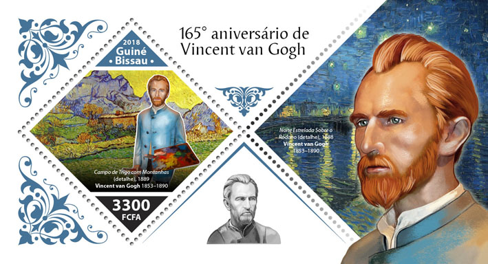 Vincent van Gogh - Issue of Guinée-Bissau postage stamps
