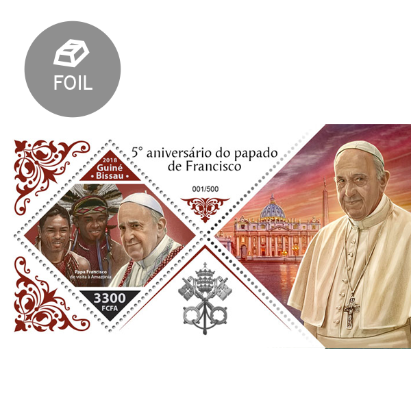Pope Francis - Issue of Guinée-Bissau postage stamps