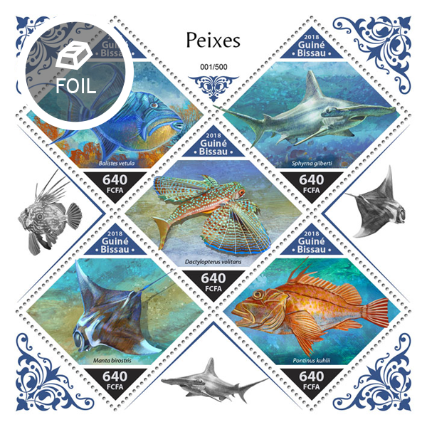 Fishes - Issue of Guinée-Bissau postage stamps