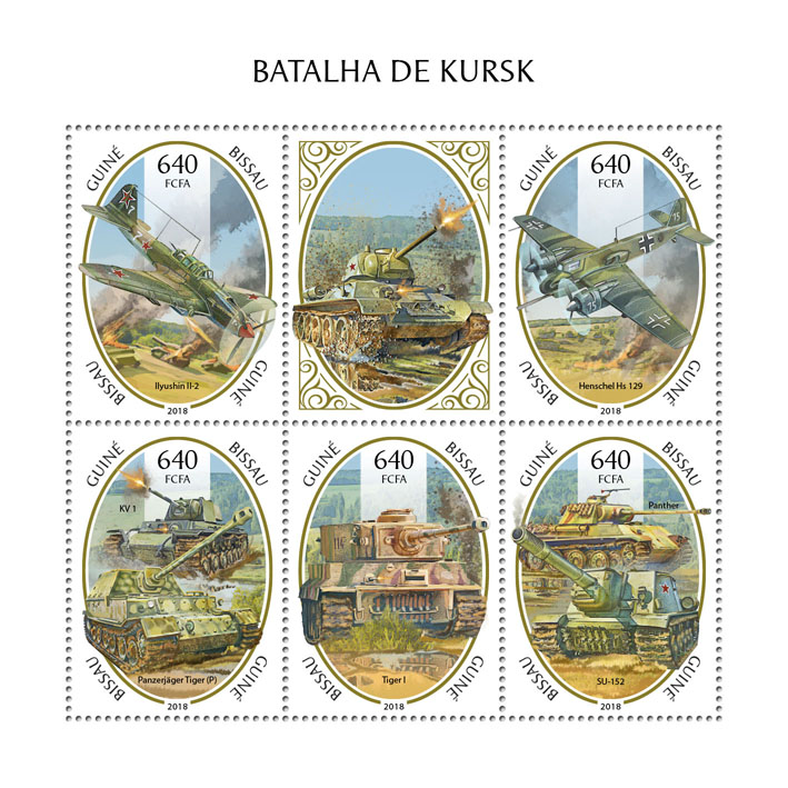 Battle of Kursk - Issue of Guinée-Bissau postage stamps