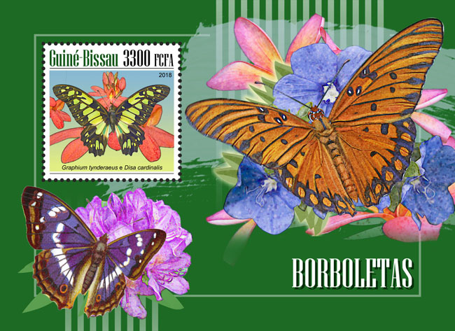 Butterflies - Issue of Guinée-Bissau postage stamps