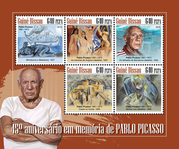 Pablo Picasso - Issue of Guinée-Bissau postage stamps