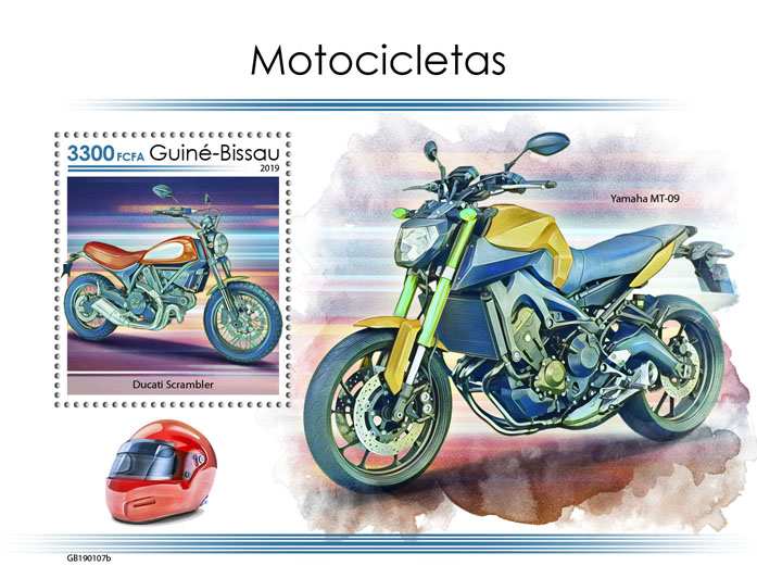 Motorcycles - Issue of Guinée-Bissau postage stamps