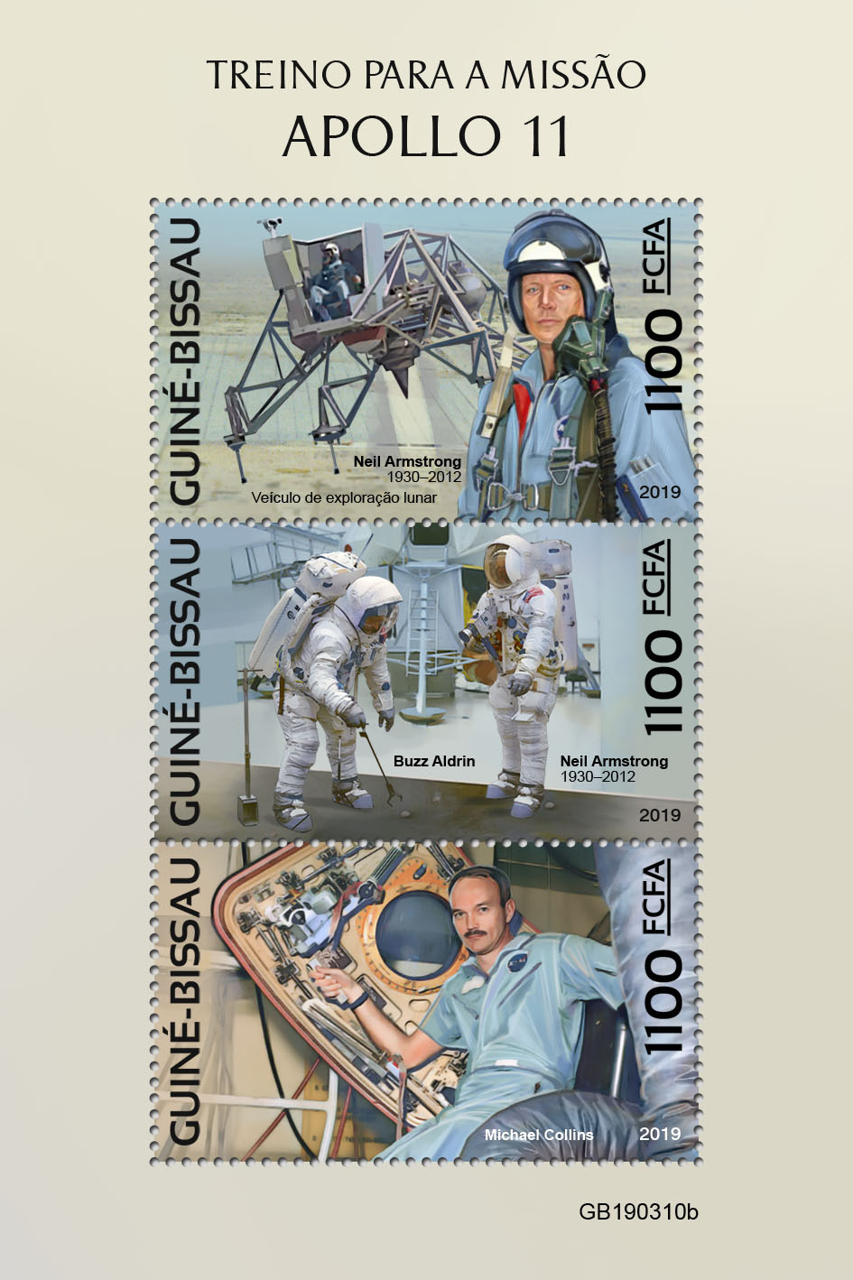 Apollo 11 - Issue of Guinée-Bissau postage stamps
