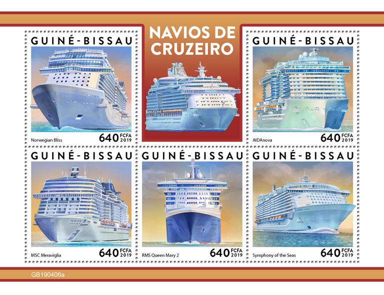 Cruise ships - Issue of Guinée-Bissau postage stamps