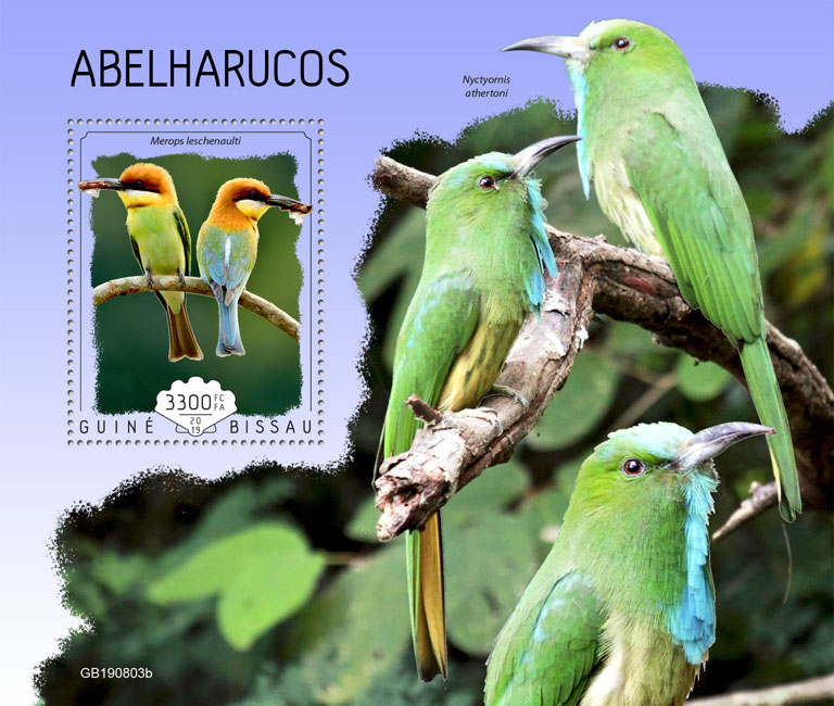Bee eaters - Issue of Guinée-Bissau postage stamps