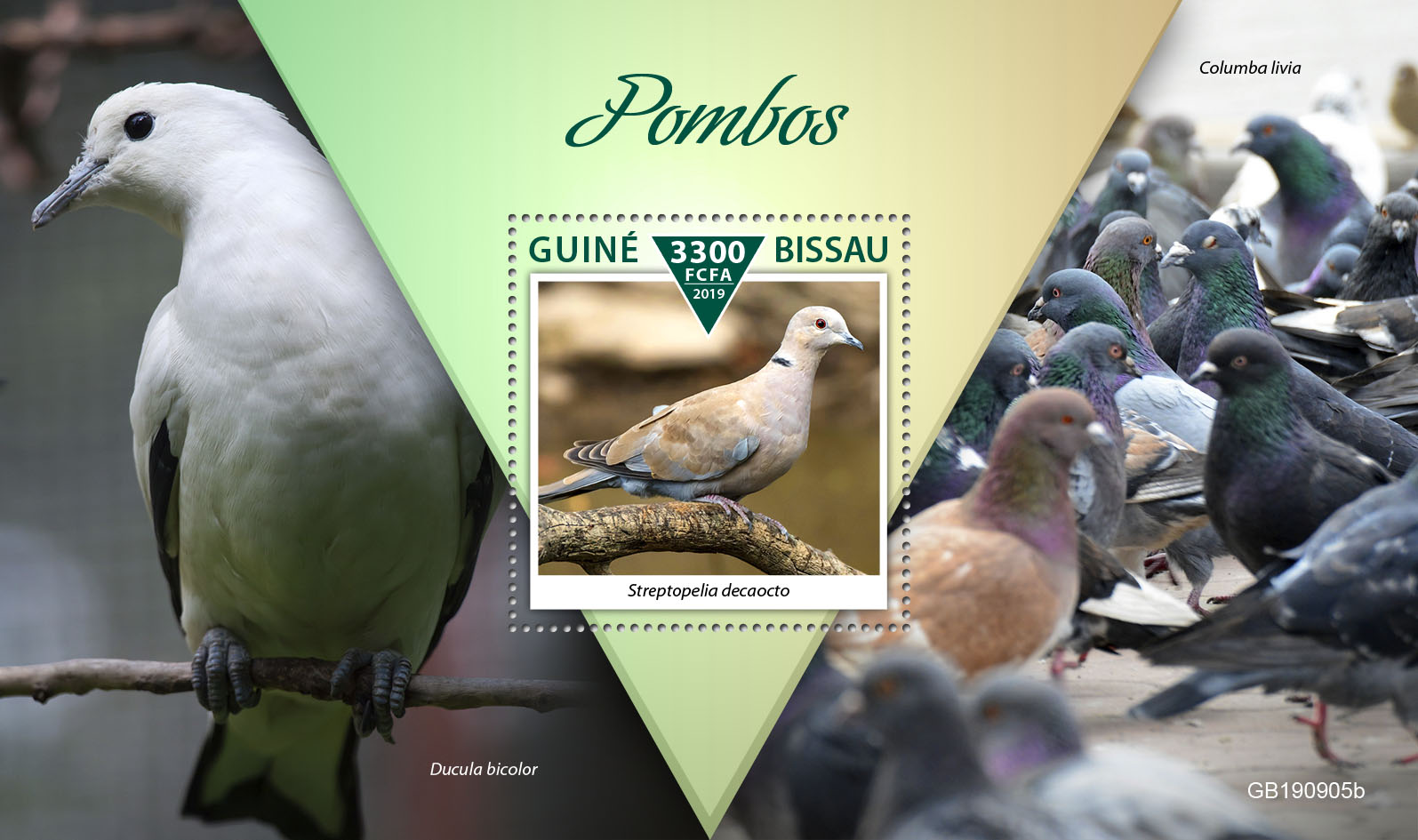 Pigeons - Issue of Guinée-Bissau postage stamps
